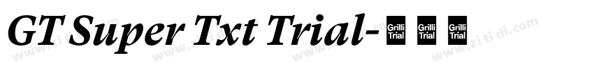 GT Super Txt Trial字体转换